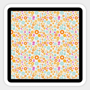 Flowers Spring Colors Pattern v2 Sticker